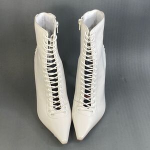 STEVE MADDEN Women's Allnight Lace-Up Stiletto Dress Booties size 6.5
